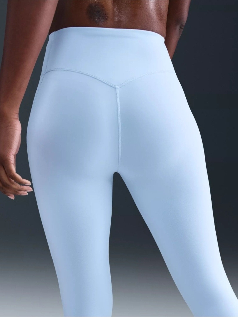 Nike Universa Med Support High- Waist 7/8 Leggings In Celestine Blue, NWT - Picture 6 of 11